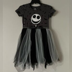 Disney Nightmare Before Christmas Jack Skellington Girls Cosplay Dress L 10/12
